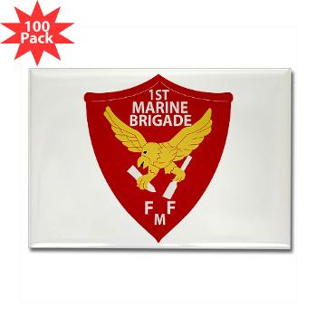1MEB - M01 - 01 - 1st Marine Expeditionary Brigade - Rectangle Magnet (100 pack) - Click Image to Close